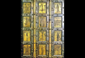 Bronze doors from the church of San Paolo furi le Mura, Rome
