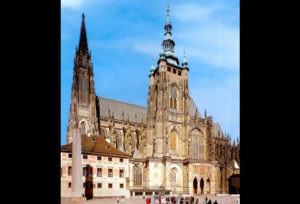 Cathedral of St.. Vitus in Prague, view from south