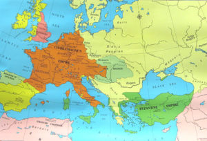 Karta Europe 814. g.