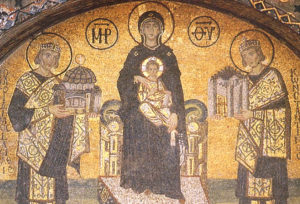 Bogorodica između careva Justinijana i Konstantina