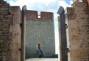 Medvedgrad - view towards the southern tower from the town