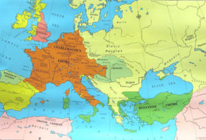 Map of Europe at 814