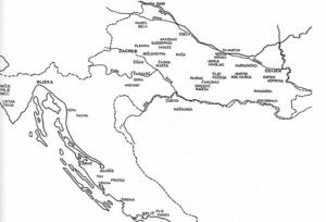 Map with properties in Croatia